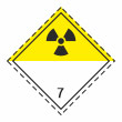 Знак перевозки опасных грузов «Класс 7. Радиоактивные материалы» (пленка, 100х100 мм)